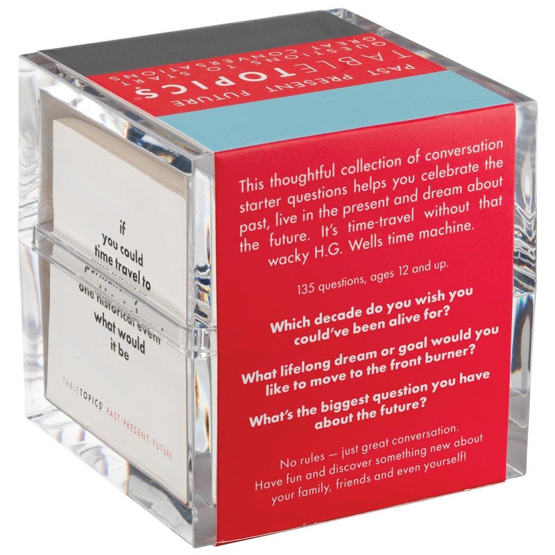 TableTopics Past Present Future - 135 Thought Provoking Conversation Cards. Gifts for Men, Women, Grandparents, Professional - Celebrate The Past and Live in The Present and Dream of The Future - Image 3